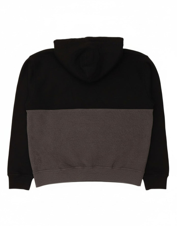 CHAMPION Mens Hoodie Jumper XL Black Colourblock Cotton