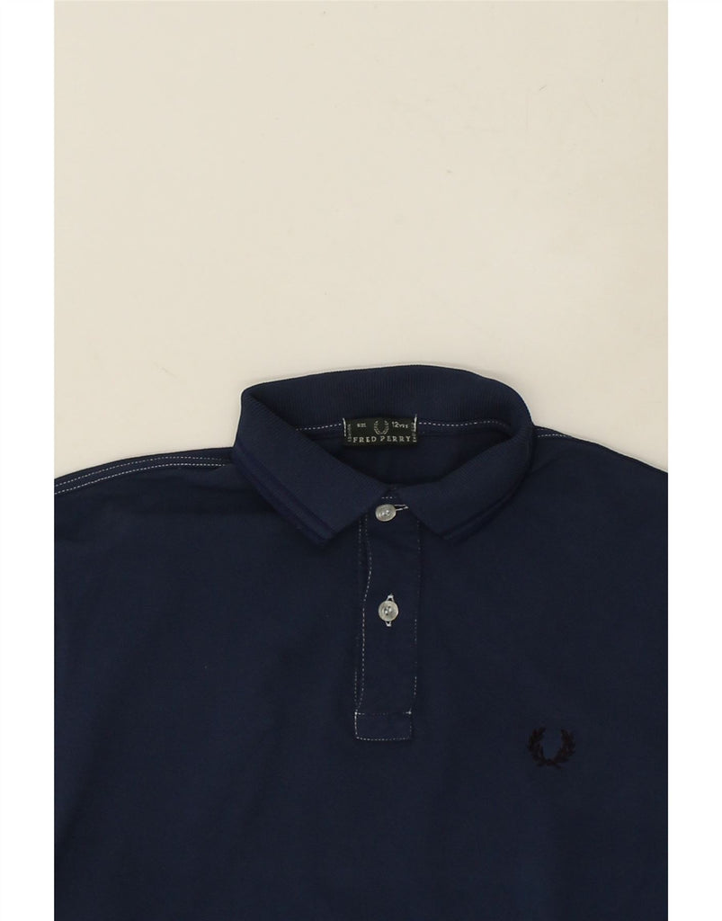 FRED PERRY Boys Polo Shirt 11-12 Years Navy Blue Cotton | Vintage Fred Perry | Thrift | Second-Hand Fred Perry | Used Clothing | Messina Hembry 