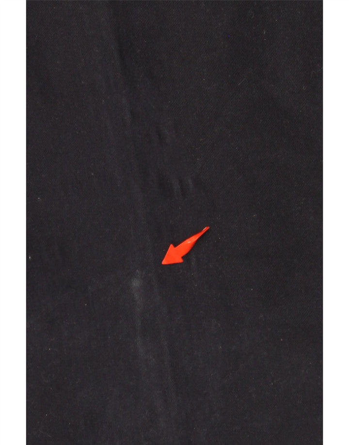 ARMANI Mens Straight Chino Trousers EU 52 XL W36 L36 Navy Blue Cotton