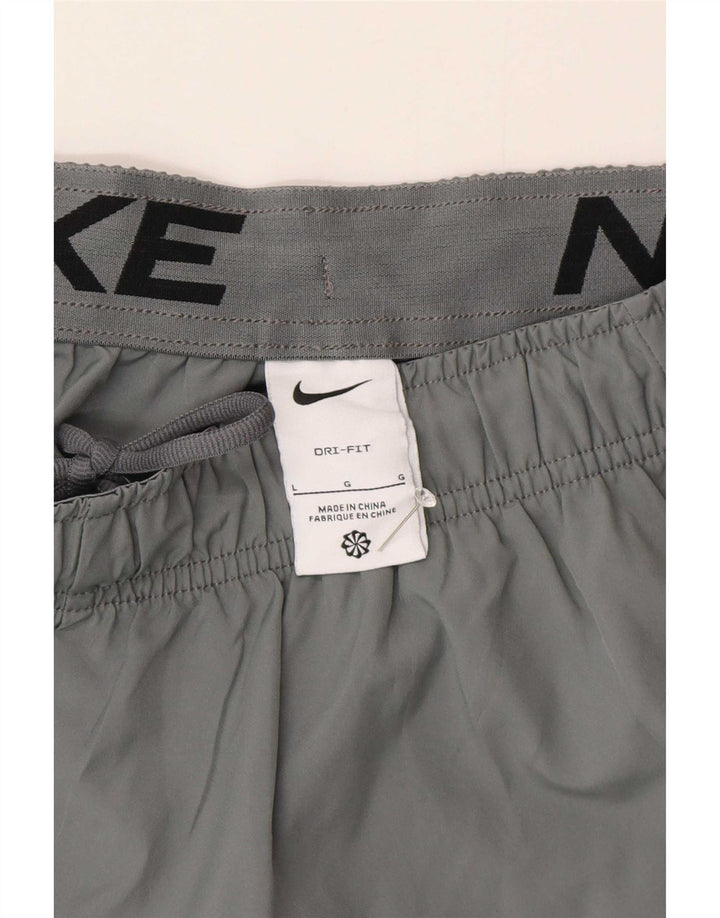 Nike Mens Dri Fit Sport Shorts Large Grey Polyester