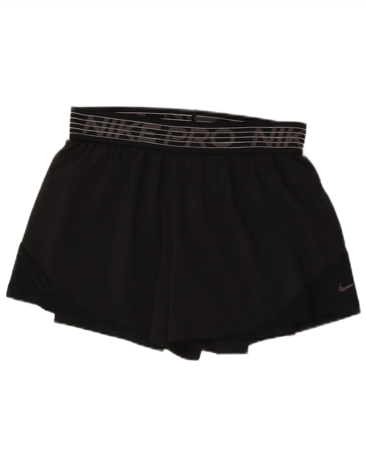 Nike Womens Graphic Sport Shorts UK 14 Medium  Black
