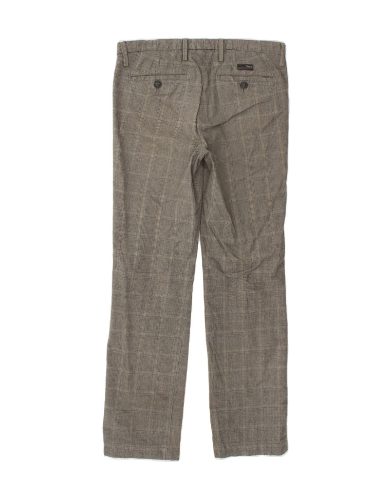 MARLBORO CLASSICS Womens Straight Chino Trousers W32 L31 Grey Plaid Cotton | Vintage Marlboro Classics | Thrift | Second-Hand Marlboro Classics | Used Clothing | Messina Hembry 