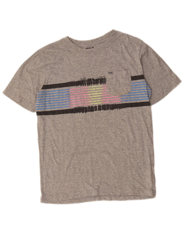 Hurley Girls Graphic T-Shirt Top 14-15 Years XL Grey Cotton
