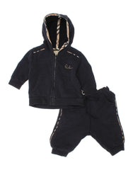 BURBERRY Baby Boys Full Tracksuit 3-6 Months  Navy Blue Cotton