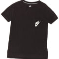 NIKE Womens Graphic T-Shirt Top UK 12 Medium Black Modal