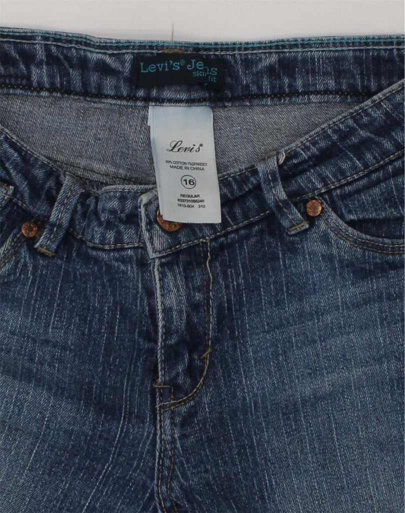 LEVI'S Girls Skinny Jeans 15-16 Years W28 L29  Blue Cotton | Vintage Levi's | Thrift | Second-Hand Levi's | Used Clothing | Messina Hembry 