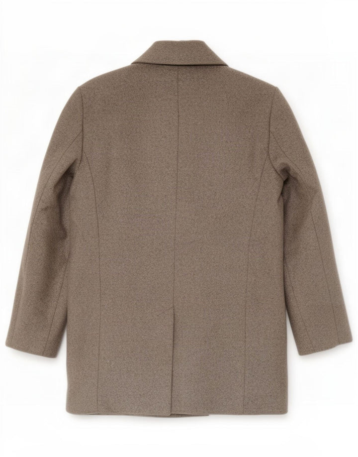 Reiss Mens Pea Coat UK 38 Medium Grey Wool