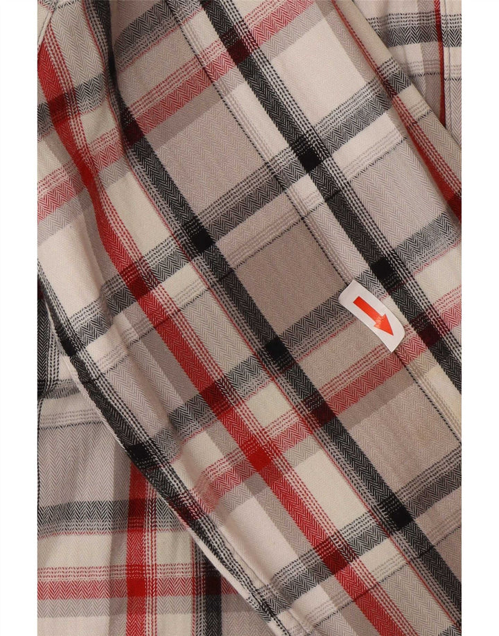 Levi's Mens Flannel Shirt Medium Grey Check Cotton