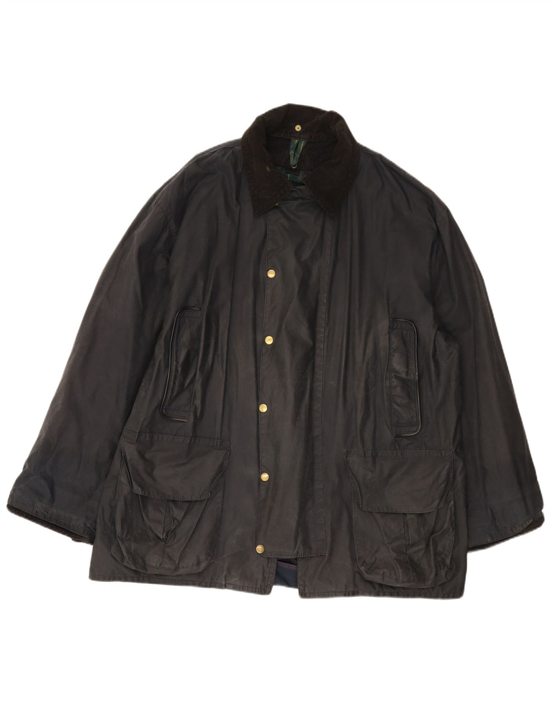 Fermoy Mens Waxed Cotton Jacket UK 42 XL Navy Blue