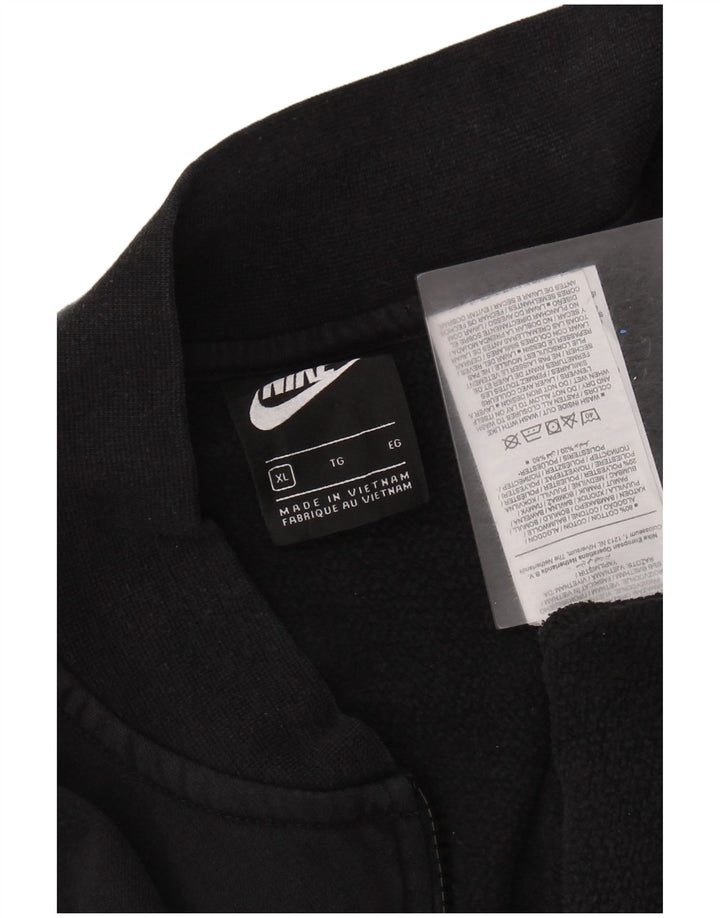 NIKE Mens Tracksuit Top Jacket XL Black Cotton