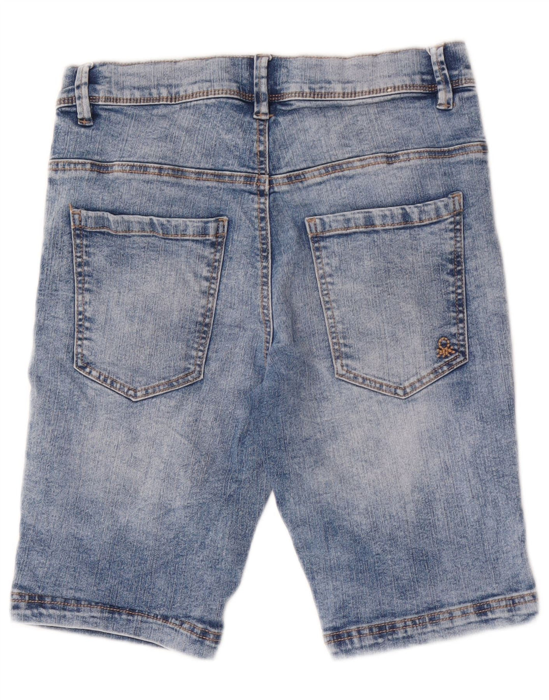 Benetton Boys Denim Shorts 13-14 Years 2XL W28  Blue