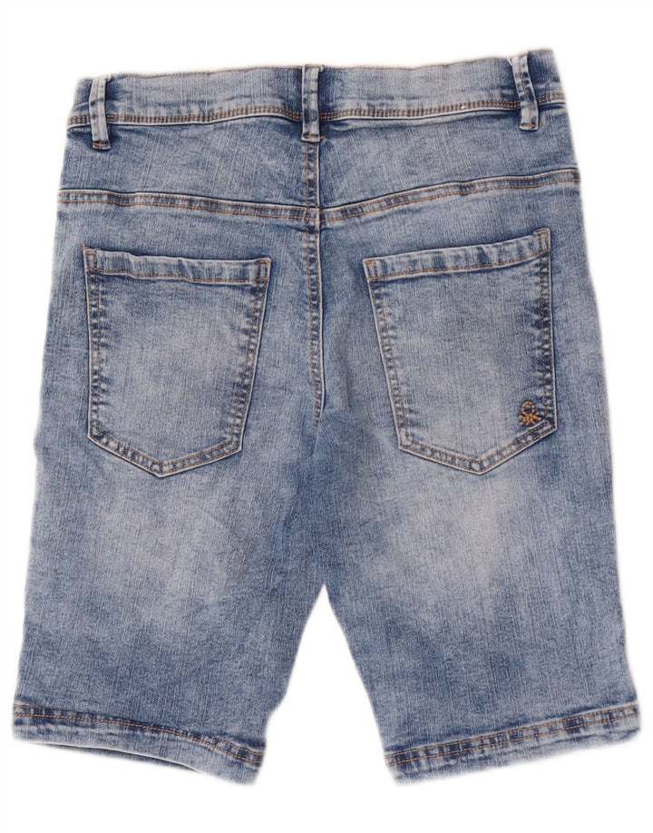 Benetton Boys Denim Shorts 13-14 Years 2XL W28  Blue