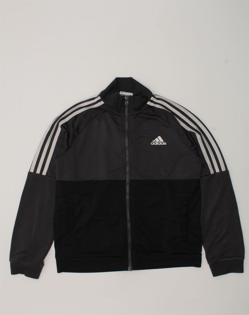 ADIDAS Boys Tracksuit Top Jacket 11-12 Years Grey Colourblock Polyester | Vintage Adidas | Thrift | Second-Hand Adidas | Used Clothing | Messina Hembry 