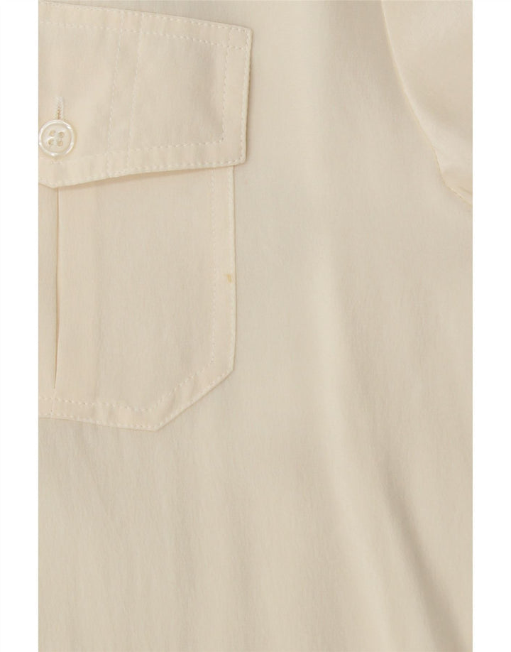 PROJECT Womens Shirt Blouse UK 18 XL Off White Silk