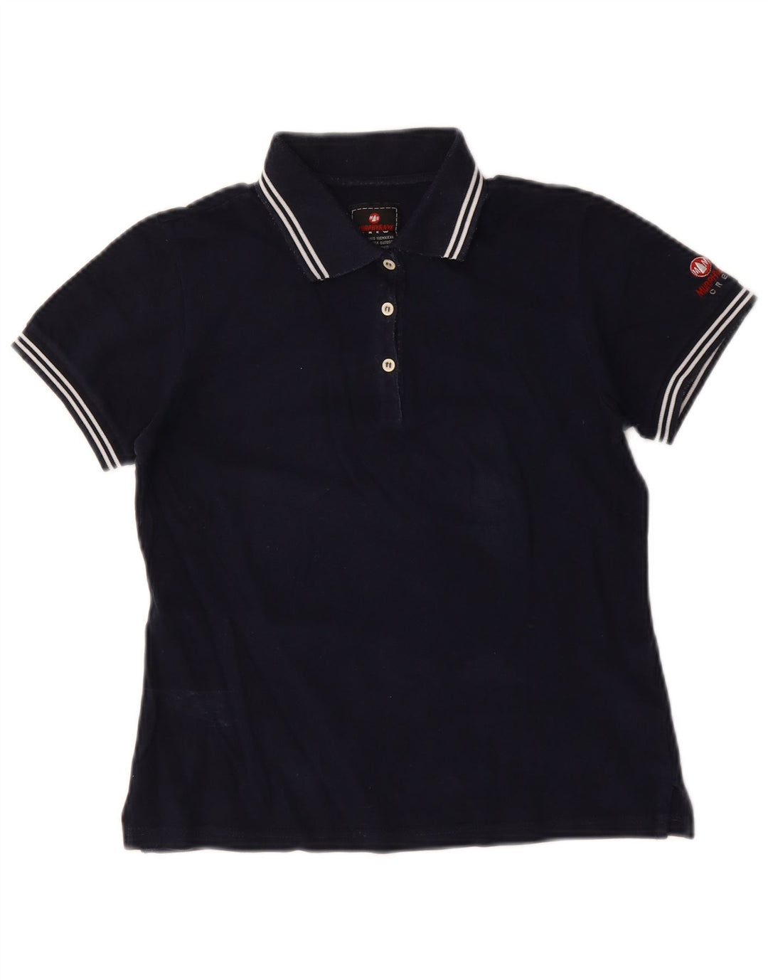 Murphy & Nye Womens Polo Shirt UK 10 Small Navy Blue Cotton