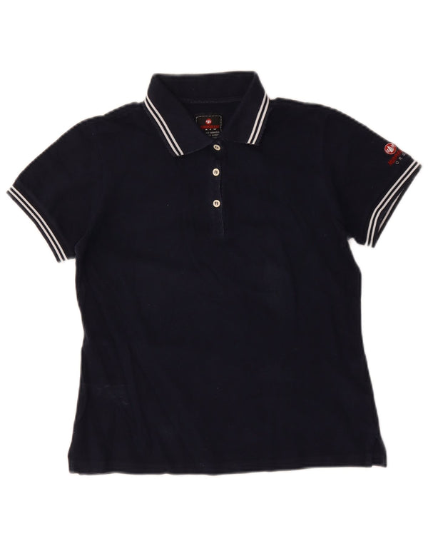 Murphy & Nye Womens Polo Shirt UK 10 Small Navy Blue Cotton