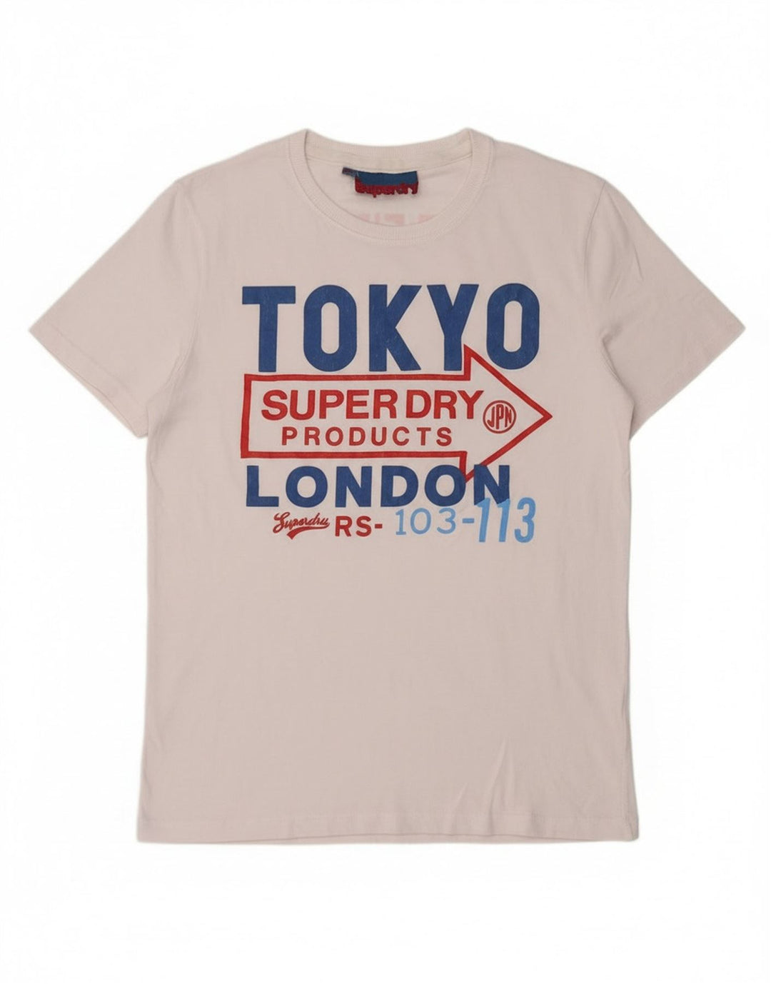 Superdry Mens Graphic T-Shirt Top XL White Cotton