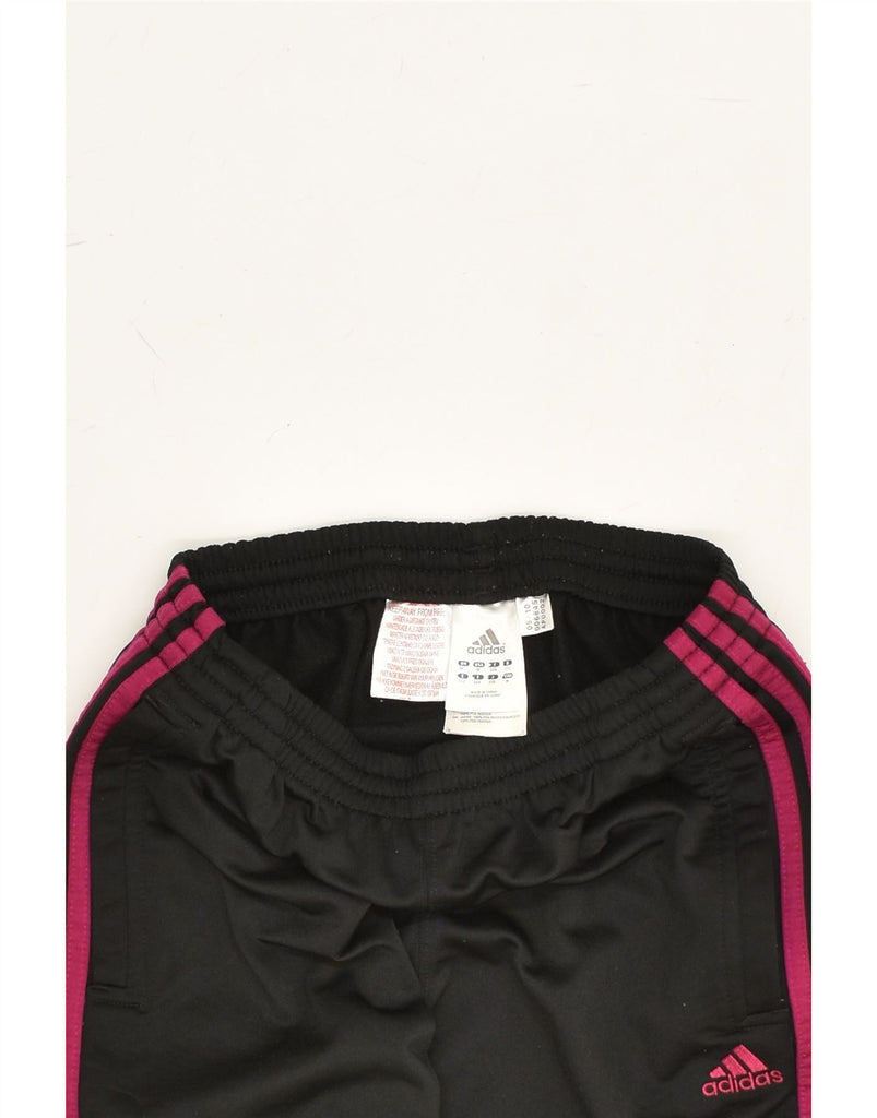 ADIDAS Girls Tracksuit Trousers Joggers 11-12 Years Black Polyester | Vintage Adidas | Thrift | Second-Hand Adidas | Used Clothing | Messina Hembry 