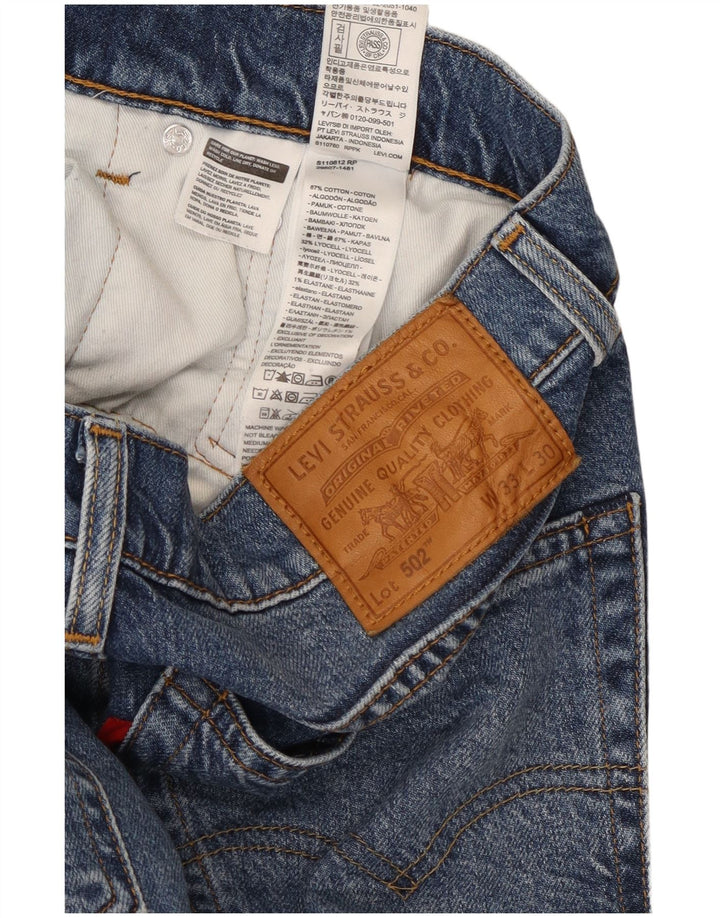 Levi's Mens 502 Tapered Jeans W33 L30 Blue Cotton