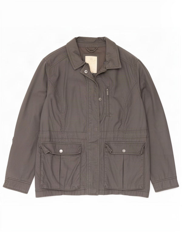 White Stuff Womens Utility Jacket UK 14 Large Grey Cotton