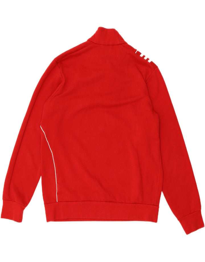 ADIDAS Mens Zip Neck Sweatshirt Jumper Medium Red