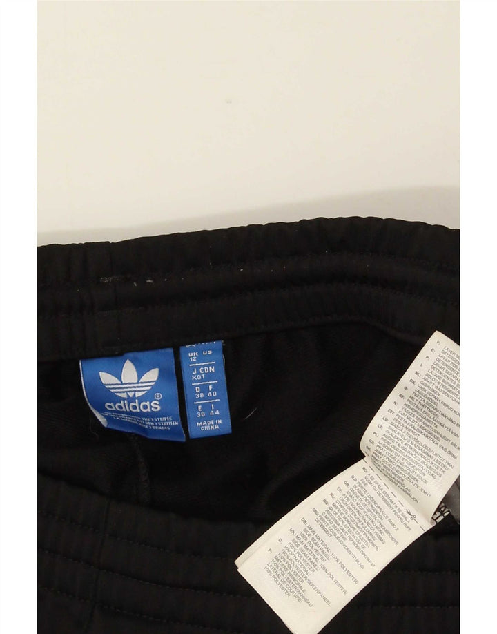 Adidas Womens Tracksuit Trousers UK 12 Medium Black Colourblock Polyester