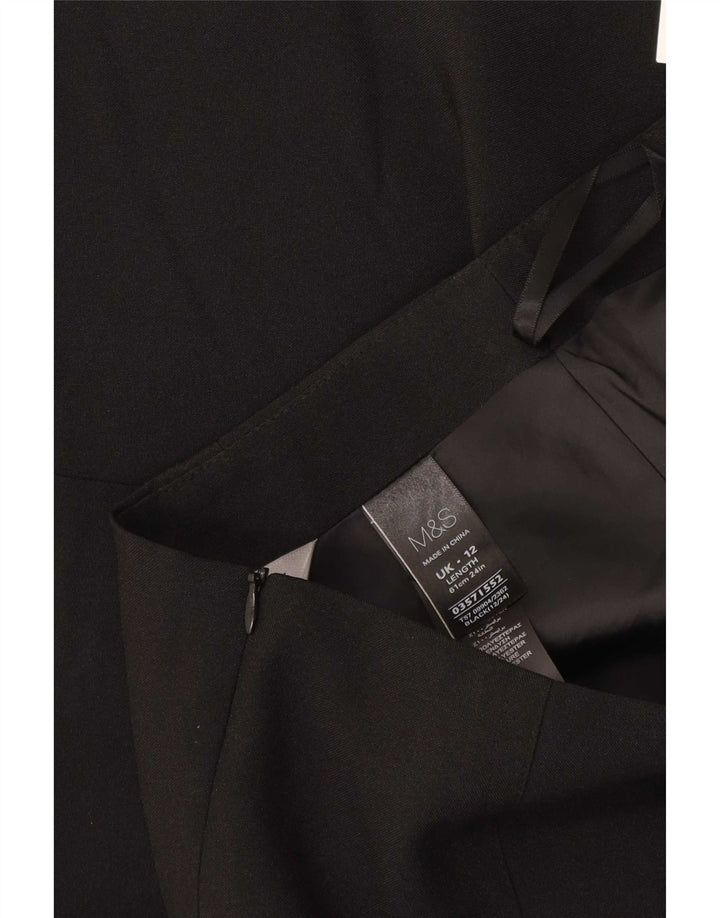Marks & Spencer Womens Pencil Skirt UK 12 Medium W32 Black Polyester