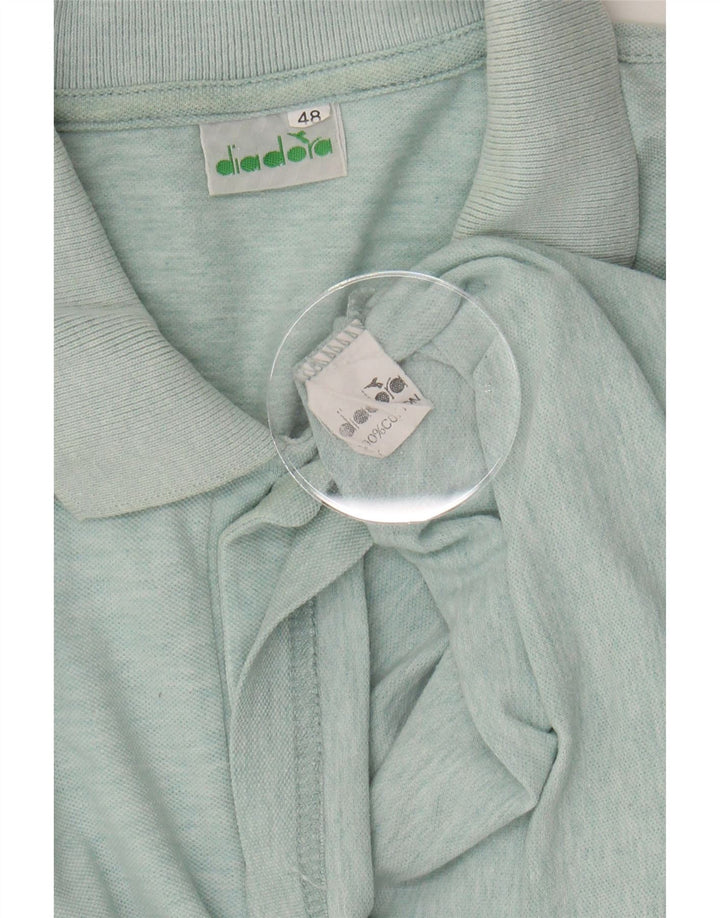 DIADORA Mens Polo Shirt IT 48 Medium Blue Cotton Vintage Diadora and Second-Hand Diadora from Messina Hembry 