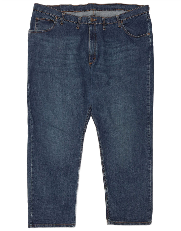 Wrangler Mens Straight Jeans W46 L30 Blue Cotton
