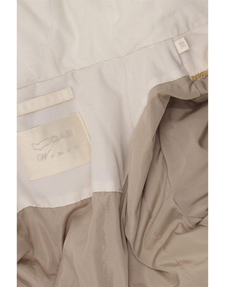 GAS Womens Padded Coat IT 38 XS White Cotton Vintage Gas and Second-Hand Gas from Messina Hembry 