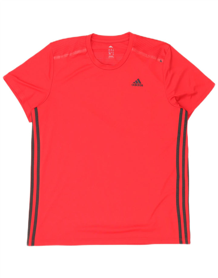 Adidas Mens Climacool T-Shirt Top XL Red Polyester