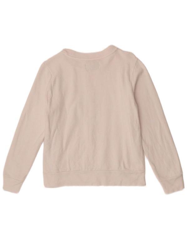 Calvin Klein Jeans Womens Graphic Sweatshirt Jumper UK 10 Small White