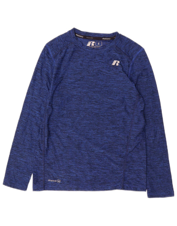 Russell Athletic Boys Dri-Power Top Long Sleeve 7-8 Years Medium Navy Blue