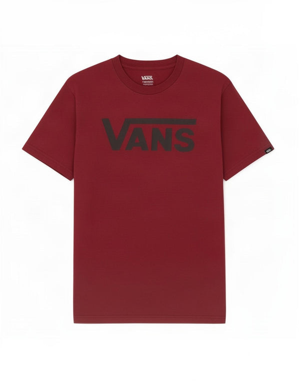 Vans Mens Graphic T-Shirt Top Small Burgundy Cotton