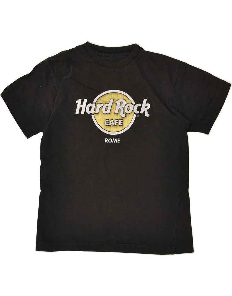 HARD ROCK CAFE Boys Rome Graphic T-Shirt Top 8-9 Years Black Cotton | Vintage Hard Rock Cafe | Thrift | Second-Hand Hard Rock Cafe | Used Clothing | Messina Hembry 