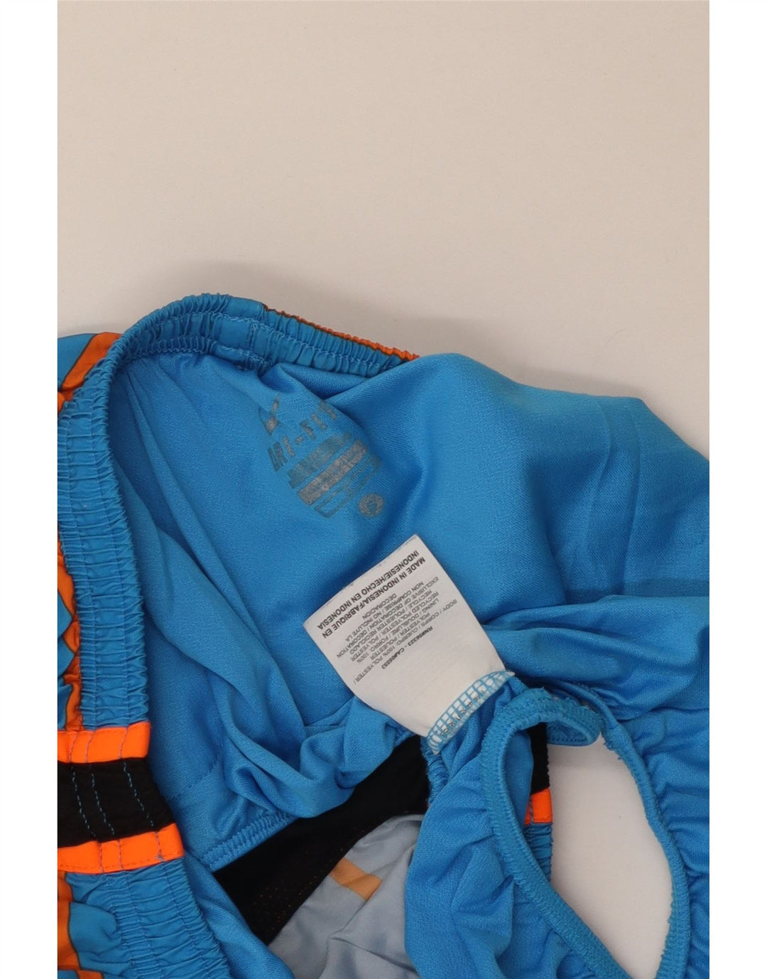 Nike Womens Dri Fit Sport Shorts UK 10 Small Blue Colourblock Polyester