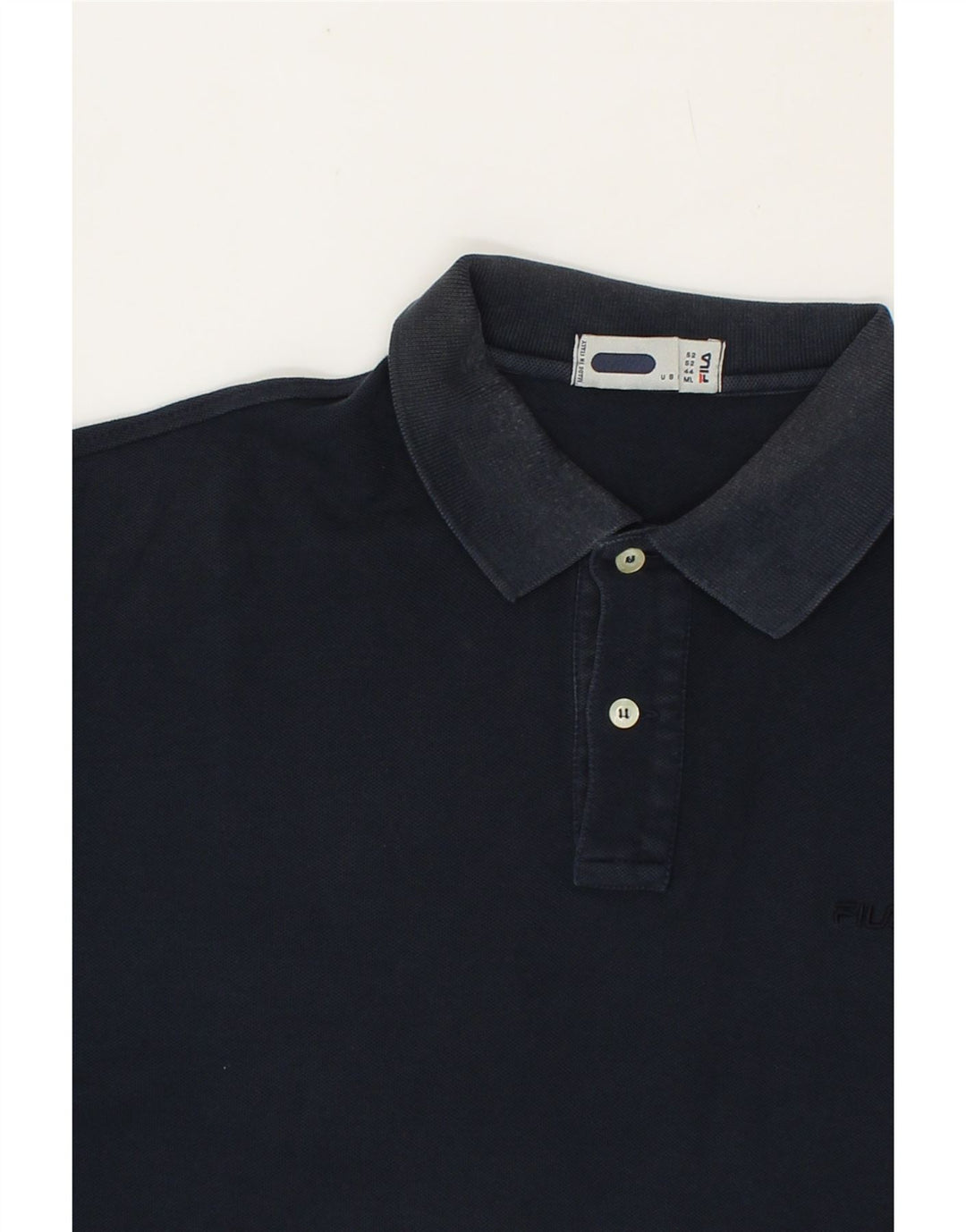 FILA Mens Polo Shirt IT 52 Large Navy Blue Vintage Fila and Second-Hand Fila from Messina Hembry 
