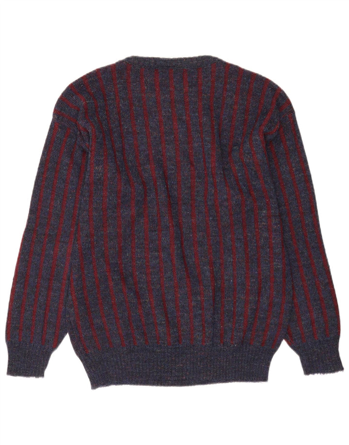 Angelo Litrico Mens Crew Neck Jumper Sweater EU 48/50 Medium Blue Geometric