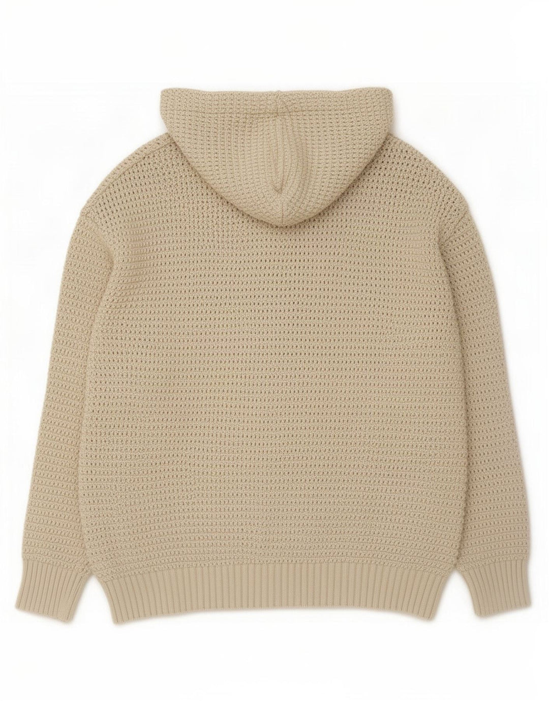 Zara Mens Hooded Jumper Sweater Large Beige
