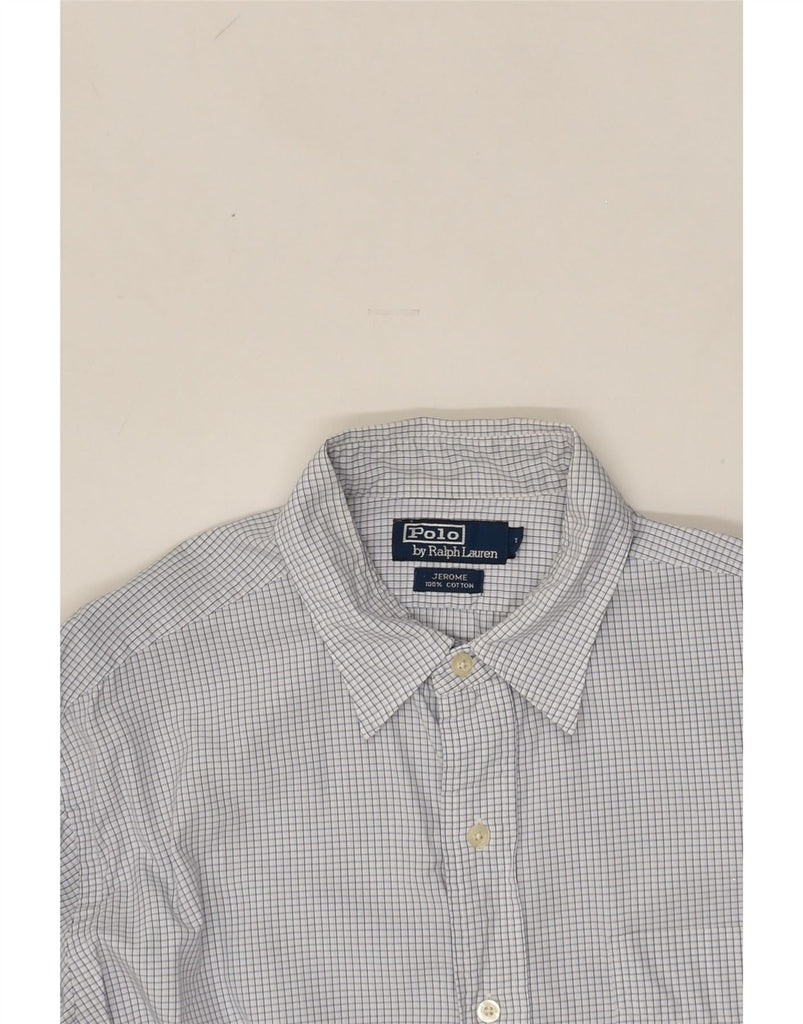 POLO RALPH LAUREN Mens Shirt Large Grey Check Cotton | Vintage Polo Ralph Lauren | Thrift | Second-Hand Polo Ralph Lauren | Used Clothing | Messina Hembry 