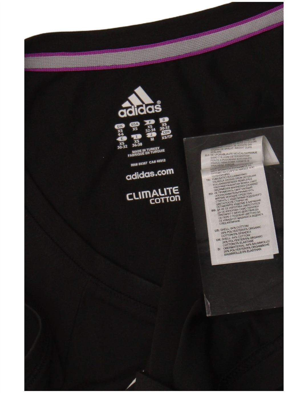 Adidas Womens Climalite Vest Top UK 4/6 XS Black Cotton