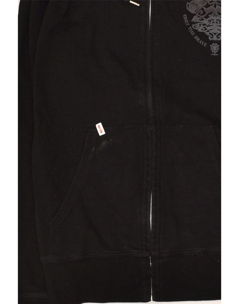 DIESEL Mens Zip Hoodie Sweater Medium Black Cotton | Vintage Diesel | Thrift | Second-Hand Diesel | Used Clothing | Messina Hembry 