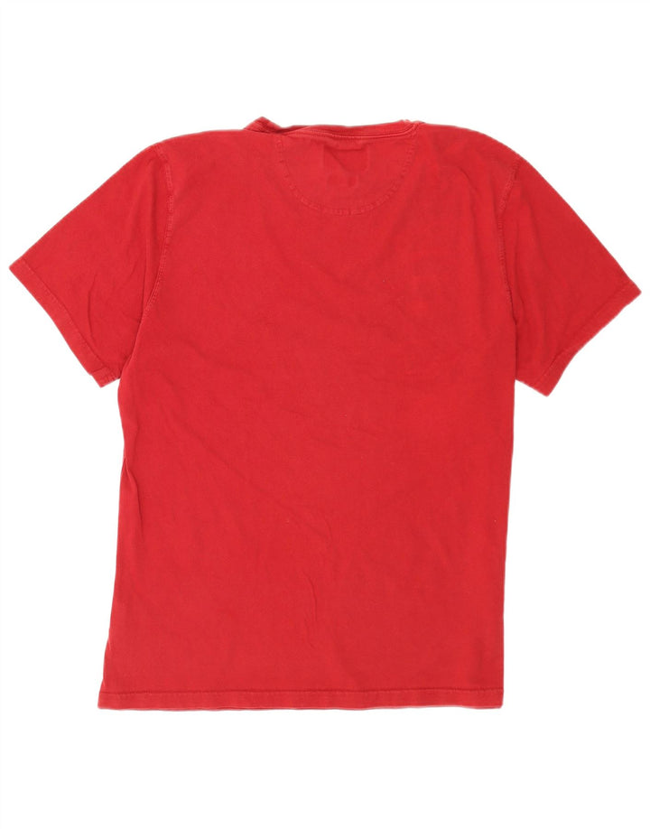 Barbour Mens Tailored Fit Graphic T-Shirt Top Large Red Cotton
