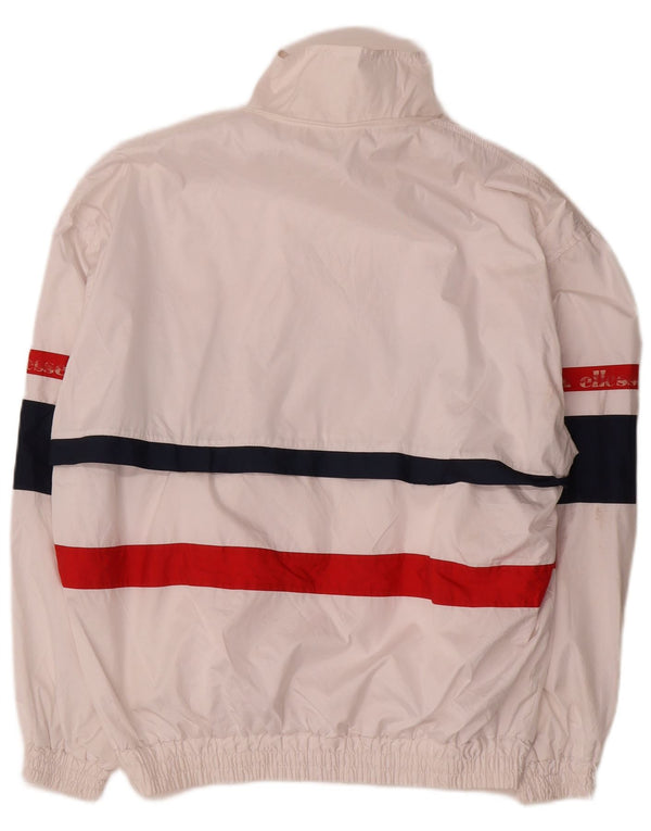 Ellesse Mens Graphic Tracksuit Top Jacket Large White Colourblock