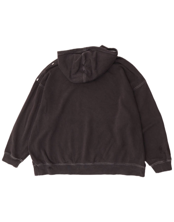 Nike Womens Oversized Hoodie Jumper UK 10 Small Black Cotton