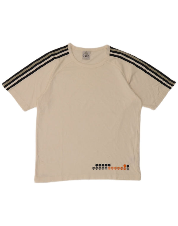 Adidas Mens Graphic T-Shirt Top Medium White Cotton