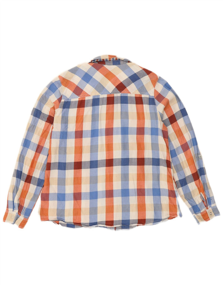 Marks & Spencer Womens Flannel Shirt UK 12 Medium Multicoloured Check