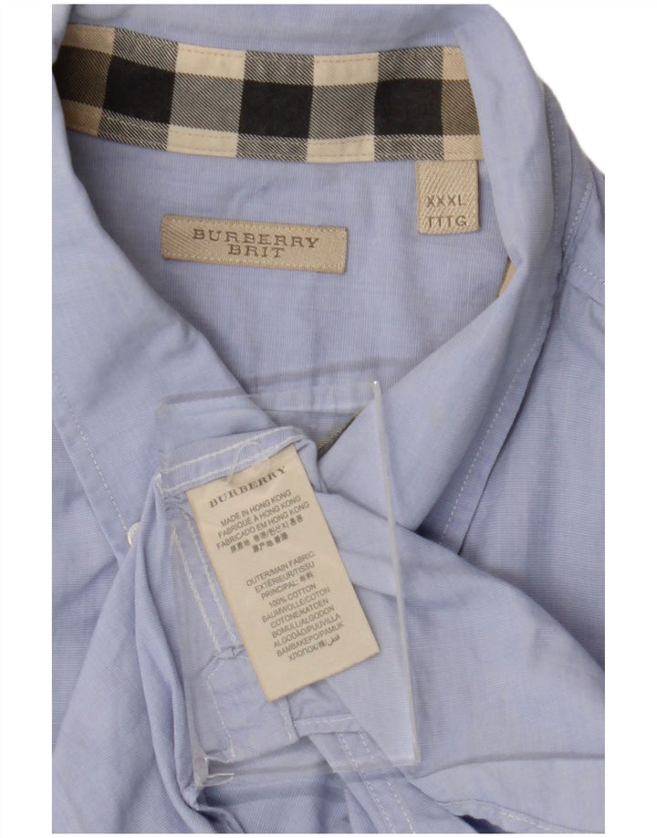 Burberry Mens BRIT Shirt 3XL Blue Cotton
