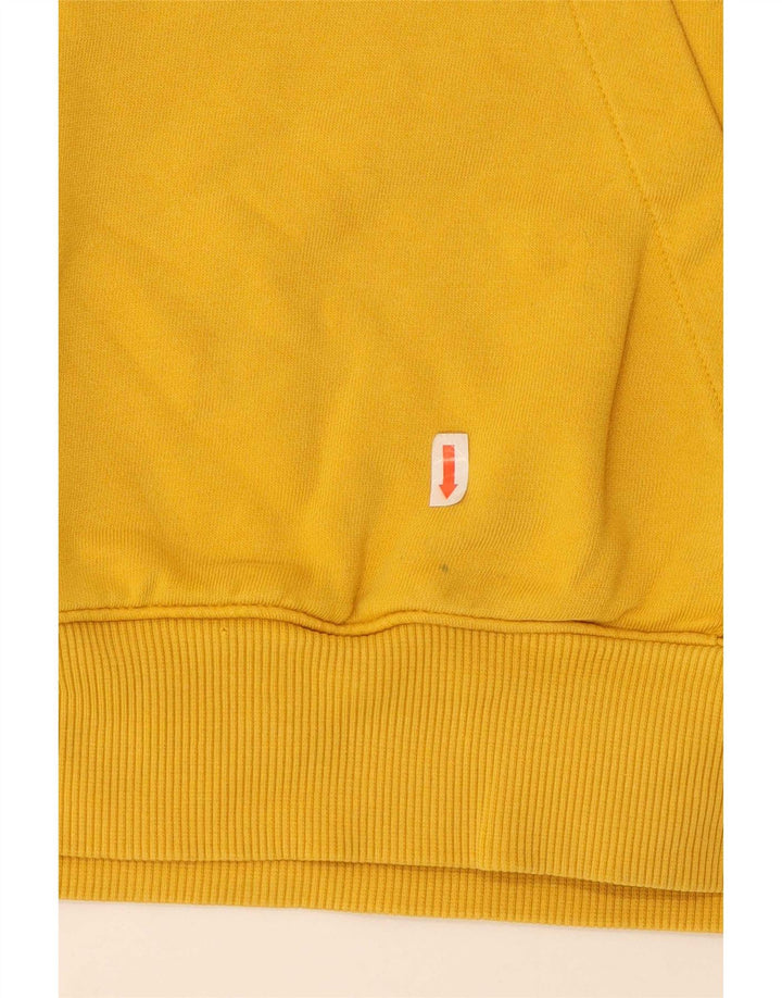 Reebok Mens Hoodie Jumper Medium Yellow Cotton