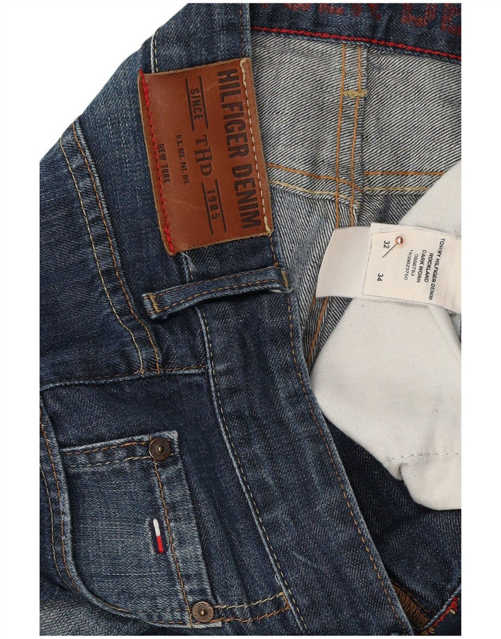 Tommy Hilfiger Mens Straight Jeans W32 L34 Blue Cotton